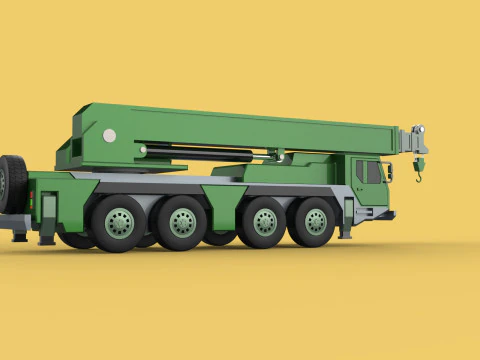 MILITARY RECOVERY ARMORED RESCUE CRANE WRECKER TRUCK VEHICLE WAR 3D Model