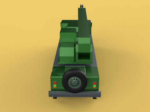 MILITARY RECOVERY ARMORED RESCUE CRANE WRECKER TRUCK VEHICLE WAR Model 3D