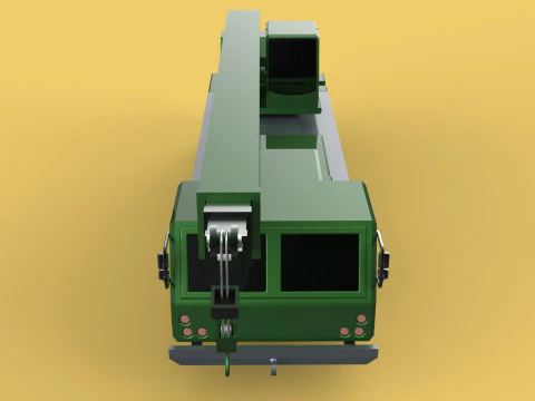 MILITARY RECOVERY ARMORED RESCUE CRANE WRECKER TRUCK VEHICLE WAR 3D Model