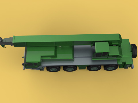 MILITARY RECOVERY ARMORED RESCUE CRANE WRECKER TRUCK VEHICLE WAR Model 3D