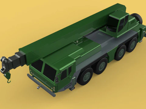 MILITARY RECOVERY ARMORED RESCUE CRANE WRECKER TRUCK VEHICLE WAR 3D Model