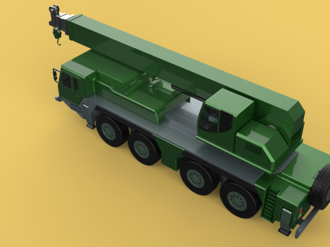 MILITARY RECOVERY ARMORED RESCUE CRANE WRECKER TRUCK VEHICLE WAR Model 3D