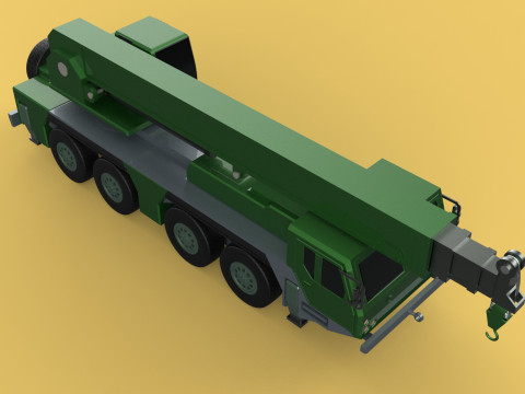 MILITARY RECOVERY ARMORED RESCUE CRANE WRECKER TRUCK VEHICLE WAR Model 3D