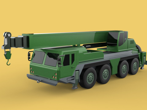 MILITARY RECOVERY ARMORED RESCUE CRANE WRECKER TRUCK VEHICLE WAR Model 3D