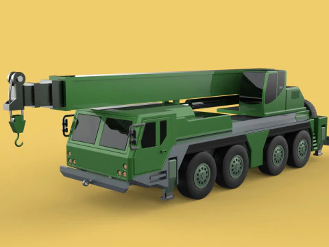 MILITARY RECOVERY ARMORED RESCUE CRANE WRECKER TRUCK VEHICLE WAR 3D Model