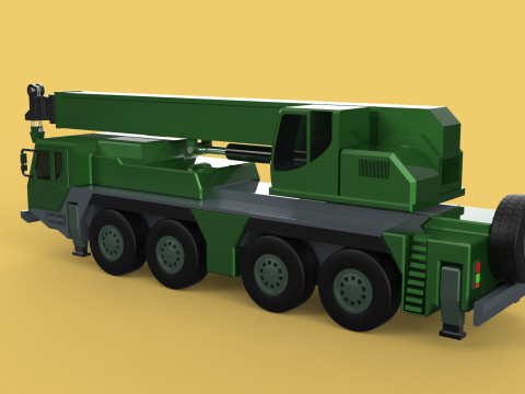 MILITARY RECOVERY ARMORED RESCUE CRANE WRECKER TRUCK VEHICLE WAR Model 3D