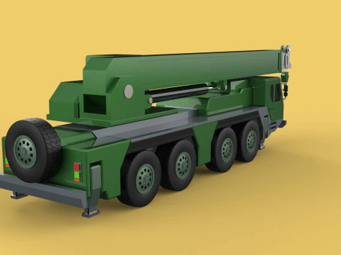 MILITARY RECOVERY ARMORED RESCUE CRANE WRECKER TRUCK VEHICLE WAR 3D Model