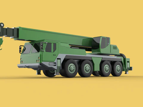 MILITARY RECOVERY ARMORED RESCUE CRANE WRECKER TRUCK VEHICLE WAR 3D Model