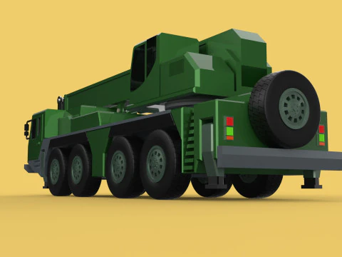 MILITARY RECOVERY ARMORED RESCUE CRANE WRECKER TRUCK VEHICLE WAR 3D Model