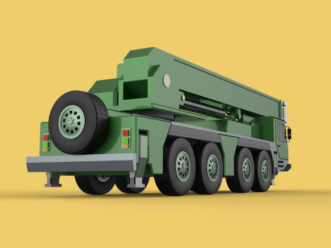 MILITARY RECOVERY ARMORED RESCUE CRANE WRECKER TRUCK VEHICLE WAR 3D Model