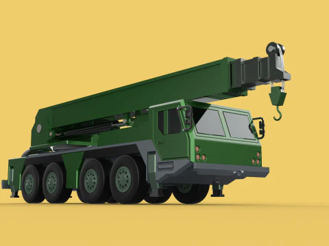 MILITARY RECOVERY ARMORED RESCUE CRANE WRECKER TRUCK VEHICLE WAR 3D Model