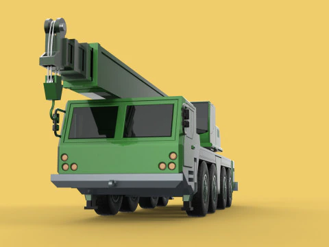 MILITARY RECOVERY ARMORED RESCUE CRANE WRECKER TRUCK VEHICLE WAR 3D Model