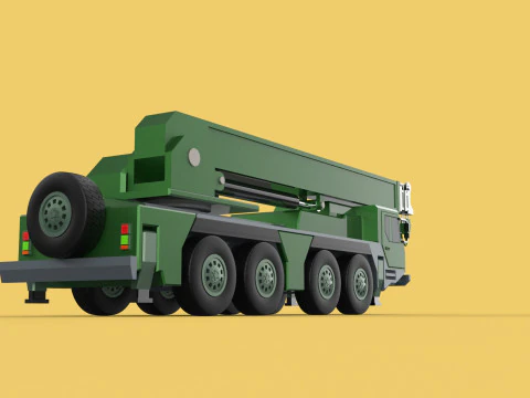 MILITARY RECOVERY ARMORED RESCUE CRANE WRECKER TRUCK VEHICLE WAR 3D Model