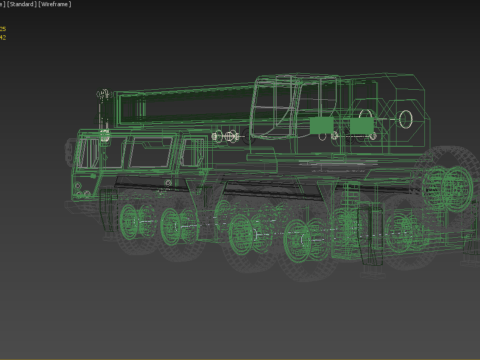 MILITARY RECOVERY ARMORED RESCUE CRANE WRECKER TRUCK VEHICLE WAR Model 3D