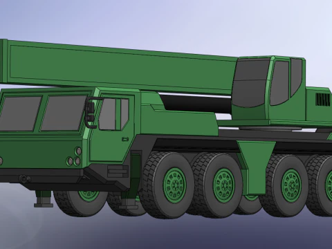MILITARY RECOVERY ARMORED RESCUE CRANE WRECKER TRUCK VEHICLE WAR 3D Model