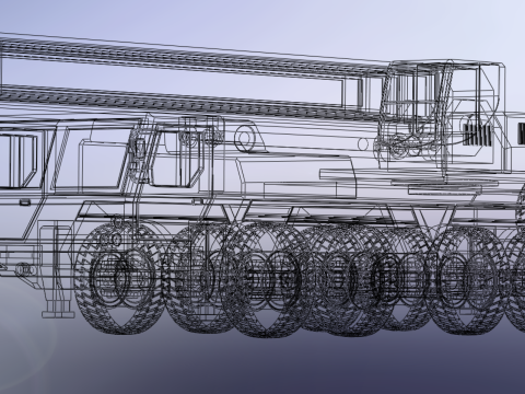 MILITARY RECOVERY ARMORED RESCUE CRANE WRECKER TRUCK VEHICLE WAR Model 3D