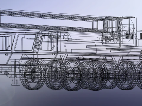 MILITARY RECOVERY ARMORED RESCUE CRANE WRECKER TRUCK VEHICLE WAR 3D Model