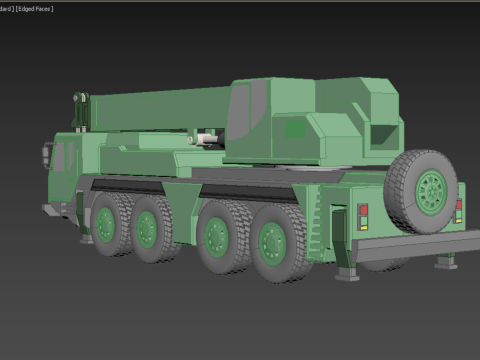 MILITARY RECOVERY ARMORED RESCUE CRANE WRECKER TRUCK VEHICLE WAR Model 3D