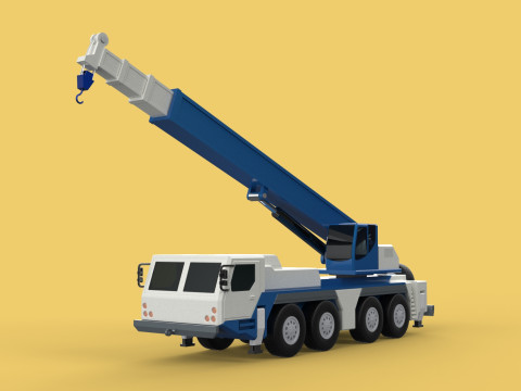 RESCUE CRANE TRUCK SAR LIFTING LORRY RIG EMERGENCY DUTY VEHICLE 3D Модель