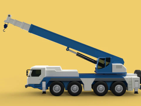 RESCUE CRANE TRUCK SAR LIFTING LORRY RIG EMERGENCY DUTY VEHICLE 3D Model