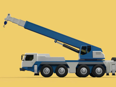 RESCUE CRANE TRUCK SAR LIFTING LORRY RIG EMERGENCY DUTY VEHICLE 3D Model