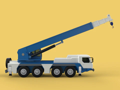 RESCUE CRANE TRUCK SAR LIFTING LORRY RIG EMERGENCY DUTY VEHICLE 3D Model