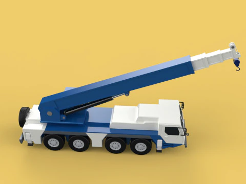 RESCUE CRANE TRUCK SAR LIFTING LORRY RIG EMERGENCY DUTY VEHICLE 3D Model