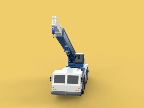 RESCUE CRANE TRUCK SAR LIFTING LORRY RIG EMERGENCY DUTY VEHICLE 3D Model