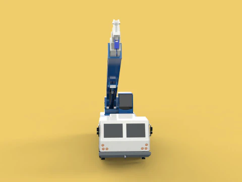 RESCUE CRANE TRUCK SAR LIFTING LORRY RIG EMERGENCY DUTY VEHICLE 3D Model