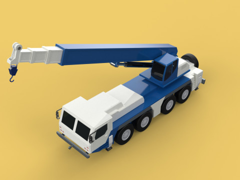RESCUE CRANE TRUCK SAR LIFTING LORRY RIG EMERGENCY DUTY VEHICLE 3D Модель
