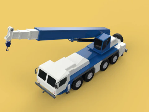 RESCUE CRANE TRUCK SAR LIFTING LORRY RIG EMERGENCY DUTY VEHICLE 3D Model