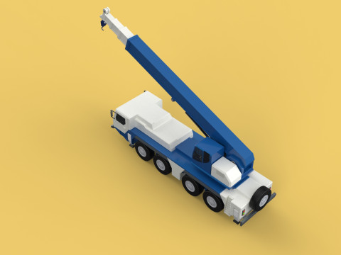 RESCUE CRANE TRUCK SAR LIFTING LORRY RIG EMERGENCY DUTY VEHICLE 3D Модель