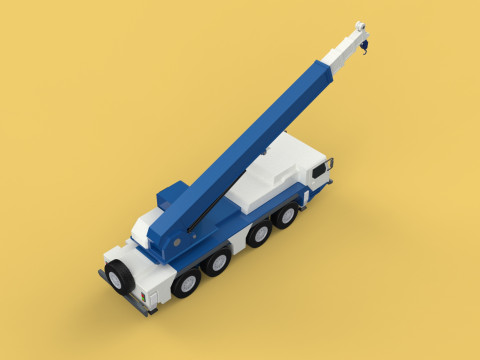 RESCUE CRANE TRUCK SAR LIFTING LORRY RIG EMERGENCY DUTY VEHICLE 3D Модель