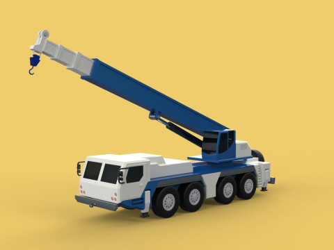 RESCUE CRANE TRUCK SAR LIFTING LORRY RIG EMERGENCY DUTY VEHICLE 3D Модель