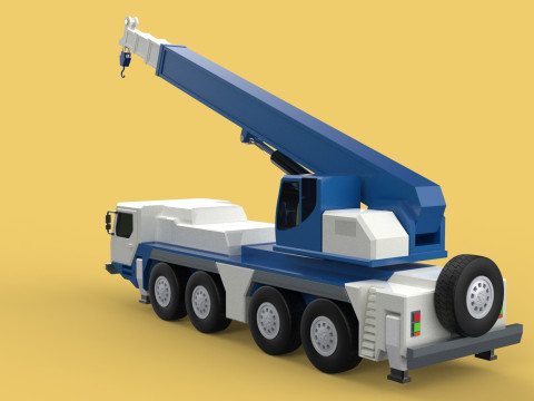 RESCUE CRANE TRUCK SAR LIFTING LORRY RIG EMERGENCY DUTY VEHICLE 3D Модель