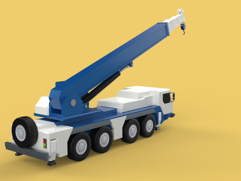 RESCUE CRANE TRUCK SAR LIFTING LORRY RIG EMERGENCY DUTY VEHICLE 3D Модель