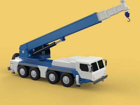 RESCUE CRANE TRUCK SAR LIFTING LORRY RIG EMERGENCY DUTY VEHICLE 3D Модель
