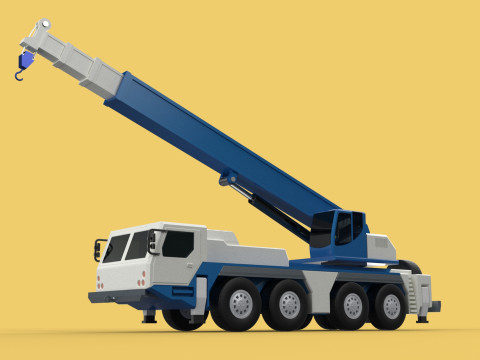 RESCUE CRANE TRUCK SAR LIFTING LORRY RIG EMERGENCY DUTY VEHICLE 3D Модель