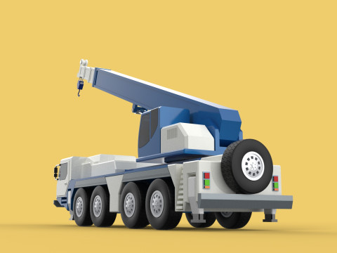RESCUE CRANE TRUCK SAR LIFTING LORRY RIG EMERGENCY DUTY VEHICLE 3D Модель