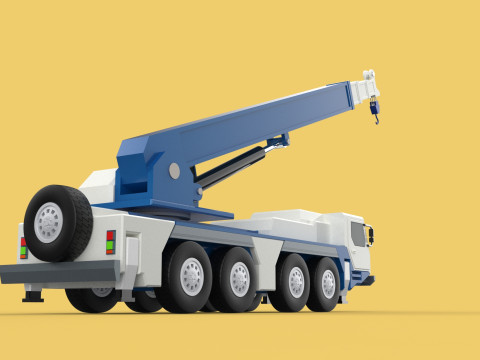 RESCUE CRANE TRUCK SAR LIFTING LORRY RIG EMERGENCY DUTY VEHICLE 3D Модель