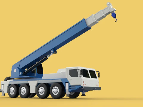 RESCUE CRANE TRUCK SAR LIFTING LORRY RIG EMERGENCY DUTY VEHICLE 3D Model