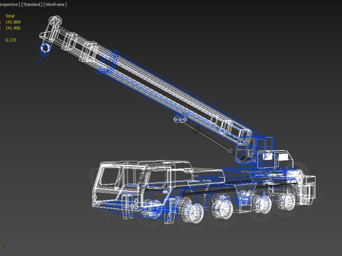RESCUE CRANE TRUCK SAR LIFTING LORRY RIG EMERGENCY DUTY VEHICLE 3D Модель