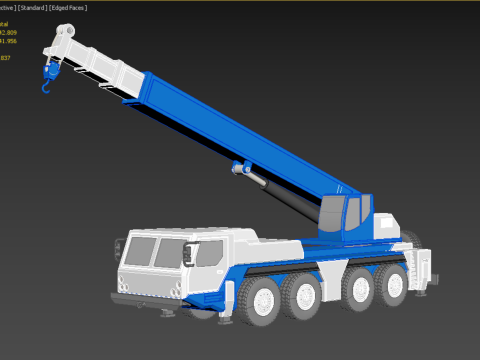 RESCUE CRANE TRUCK SAR LIFTING LORRY RIG EMERGENCY DUTY VEHICLE 3D Модель