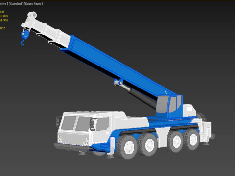 RESCUE CRANE TRUCK SAR LIFTING LORRY RIG EMERGENCY DUTY VEHICLE 3D Model
