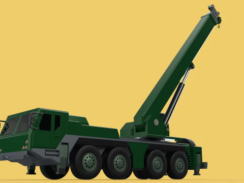 EX&Eacute;RCITO MILITAR RESGATE GUINDASTE DE TRUCKER CAMINH&Atilde;O BLINDADO GUINCHOS Modelo 3D