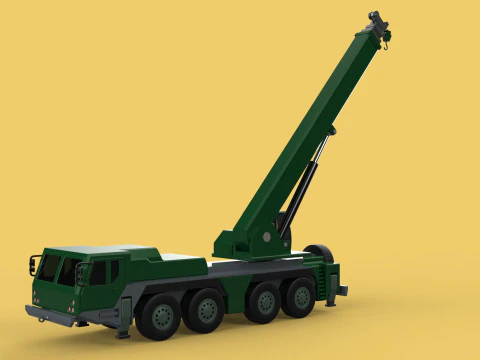 EX&Eacute;RCITO MILITAR RESGATE GUINDASTE DE TRUCKER CAMINH&Atilde;O BLINDADO GUINCHOS Modelo 3D