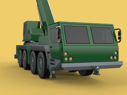 EX&Eacute;RCITO MILITAR RESGATE GUINDASTE DE TRUCKER CAMINH&Atilde;O BLINDADO GUINCHOS Modelo 3D