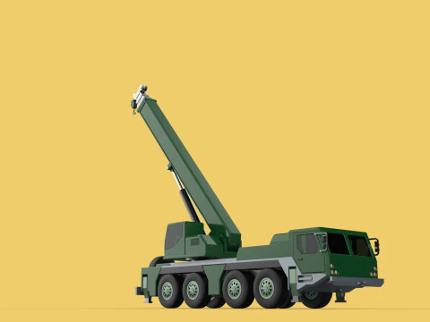 EX&Eacute;RCITO MILITAR RESGATE GUINDASTE DE TRUCKER CAMINH&Atilde;O BLINDADO GUINCHOS Modelo 3D