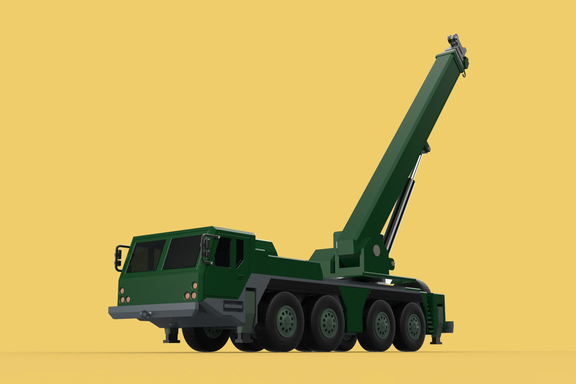 EX&Eacute;RCITO MILITAR RESGATE GUINDASTE DE TRUCKER CAMINH&Atilde;O BLINDADO GUINCHOS Modelo 3D .c4d .max .obj .3ds .fbx .stl .blend 