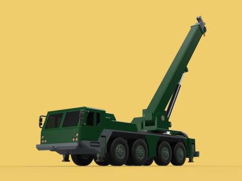 ARMY MILITARY RESCUE ARMOURED CRANE WRECKER TRUCK WINCH WINCHES Model 3D